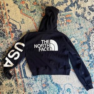 The North Face Navy Cropped Hoodie